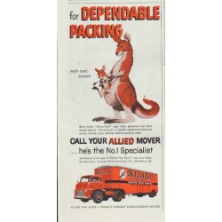 1957 Allied Van Lines Ad "for Dependable Packing"