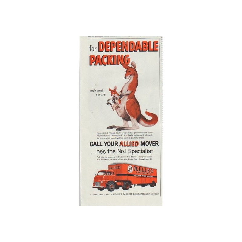 1957 Allied Van Lines Vintage Ad 