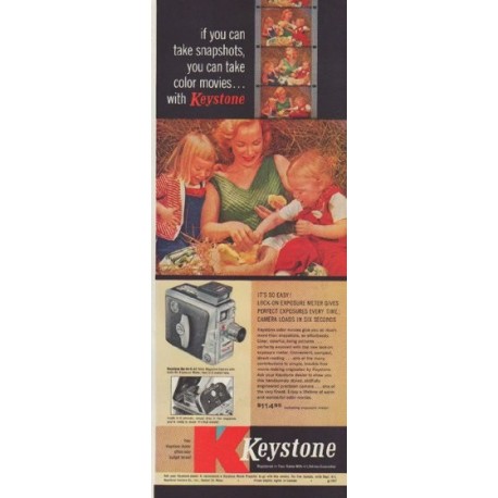 1957 Keystone Ad "if you can take snapshots"