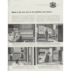 1957 Carrier Air Conditioner Ad "Which is the best way"