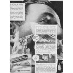 1937 Schick Injector Razor Ad "Science"