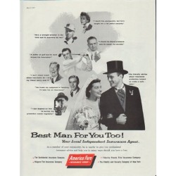 1957 America Fore Ad "Best Man For You Too!"