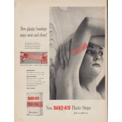 1952 Band-Aid Ad "New plastic bandage"