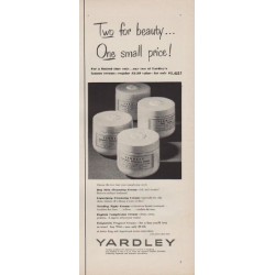 1952 Yardley Ad "Two for beauty"