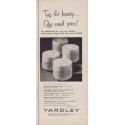 1952 Yardley Ad "Two for beauty"