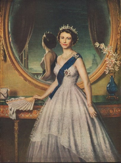 1952 Queen Elizabeth Portrait Vintage Article 