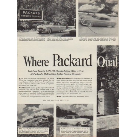 1952 Packard Ad "Quality Is Confirmed!"