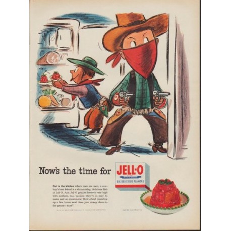 1952 Jell-O Ad "Now's the time for Jell-O"