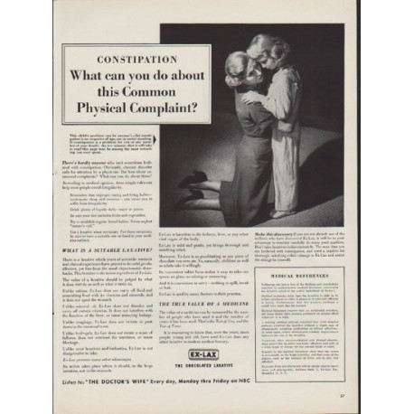 1952 Ex-Lax Ad "What can you do"