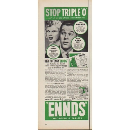 1952 Ennds Ad "Stop Triple "O""