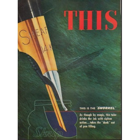 1952 Sheaffer's Ad "This Is New!"