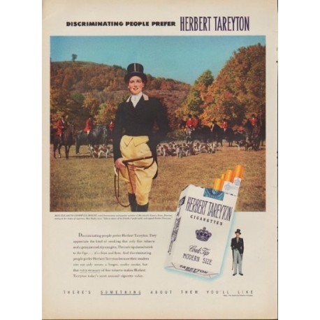 1952 Herbert Tareyton Ad "Discriminating People"
