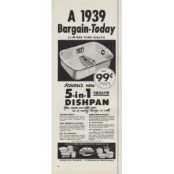 1952 Federal Enameled Ware Ad "A 1939 Bargain"