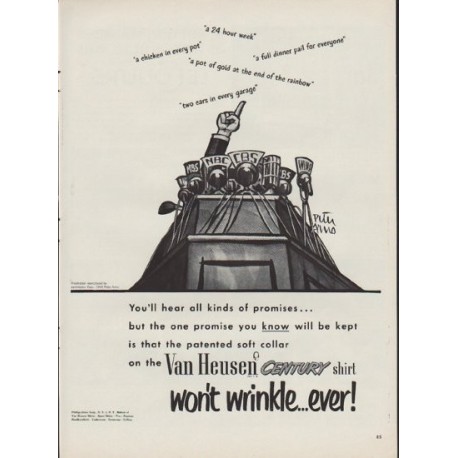 1952 Van Heusen Ad "all kinds of promises"