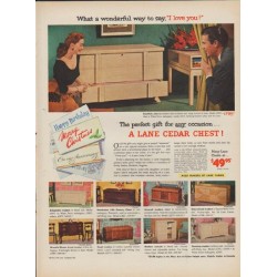 1952 The Lane Company Ad "The perfect gift"