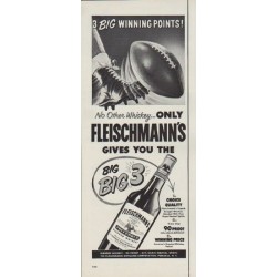 1952 Fleischmann's Ad "3 Big Winning Points"