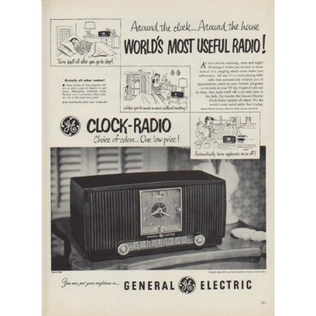 1952 General Electric Ad "World's Most Useful Radio!"