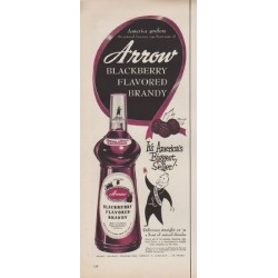 1952 Arrow Brandy Ad "America prefers"