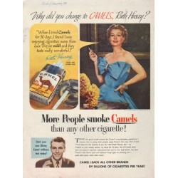 1952 Camel Cigarettes Ad "Ruth Hussey"