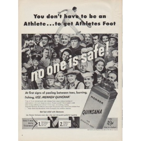 1951 Quinsana Ad "You don't have to be an Athlete"