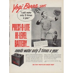 1951 Prest-O-Lite Ad "Yogi Berra says"