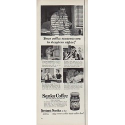 1951 Sanka Coffee Ad "sleepness nights"