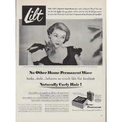 1951 Lilt Home Permanent Ad "Naturally Curly Hair"