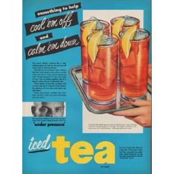 1951 Iced Tea Council Ad "something to help"