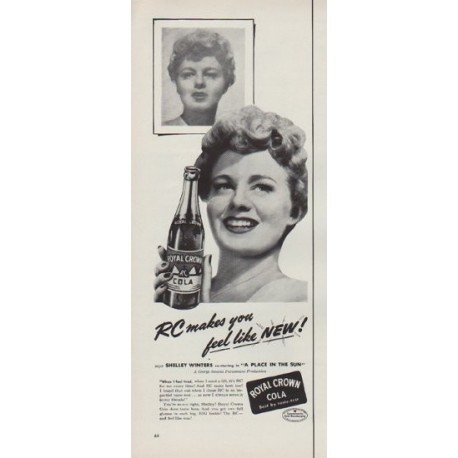 1951 Royal Crown Cola Ad "makes you feel"