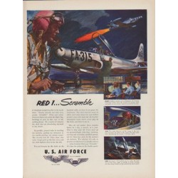 1951 Air Force Ad "Red 1 ... Scramble"