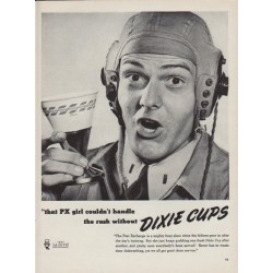 1951 Dixie Cup Ad "that PX girl"