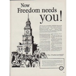 1951 The Advertising Council Ad "Now Freedom needs you!"