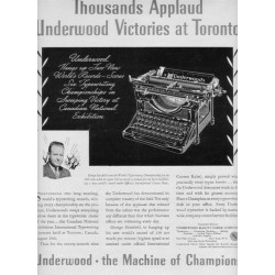 1937 Underwood Typewriter Ad "Champions"
