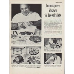 1953 Sunkist Ad "Lemons prove lifesaver"