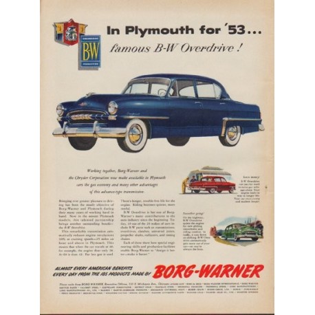 1953 Plymouth Ad "Cranbrook" (Model Year 1953)