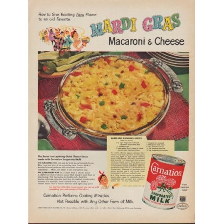 1953 Carnation Milk Ad "Mardi Gras"
