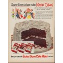1953 Swans Down Ad "Kissin' Cakes"