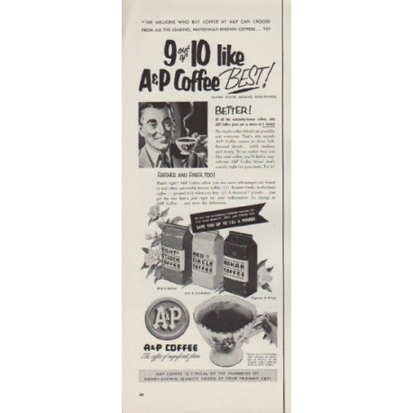 1953 A&P Ad "A&P Coffee"