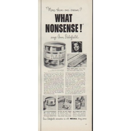 1953 Ann Delafield Ad "What Nonsense!"