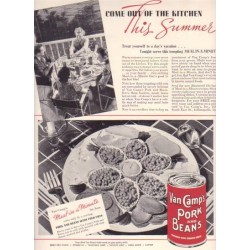 1937 Van Camp's Pork and Beans Ad "Kitchen"