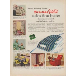 1953 Firestone Ad "makes them lovelier"