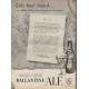 1953 Ballantine Ale Ad "Girl's best friend"