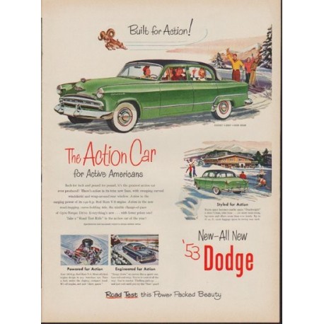 1953 Dodge Ad "Coronet -- Model Year 1953"