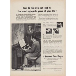 1953 Hammond Organ Ad "30 minutes"