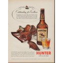 1953 Hunter Whiskey Ad "Outstanding for Excellence"