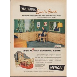 1953 The Mengel Company Ad "Sun 'n Sand"