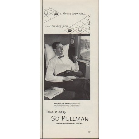 1953 The Pullman Company Ad "For the short hop"