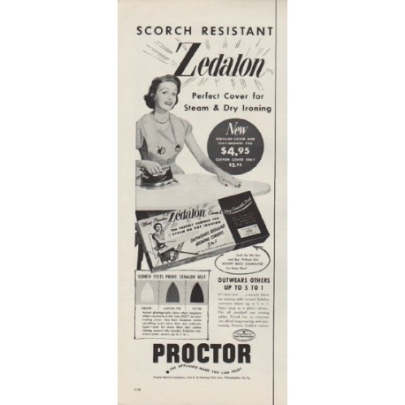 1953 Proctor Electric Company Ad "Zedalon"