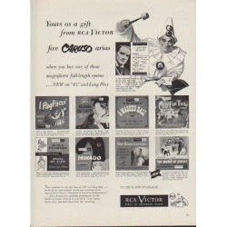 1953 RCA Victor Ad "five Caruso arias"
