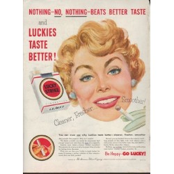 1953 Lucky Strike Ad "Nothing Beats Better Taste"